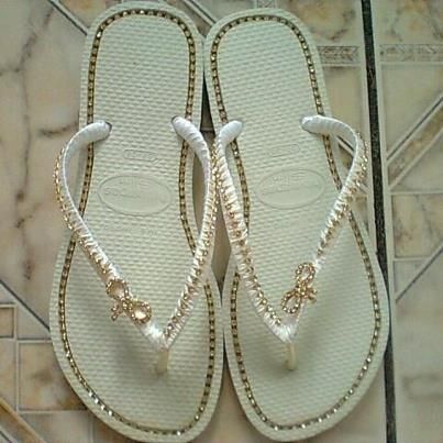 havaiana com strass