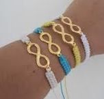 pulseira de macramé com infinito